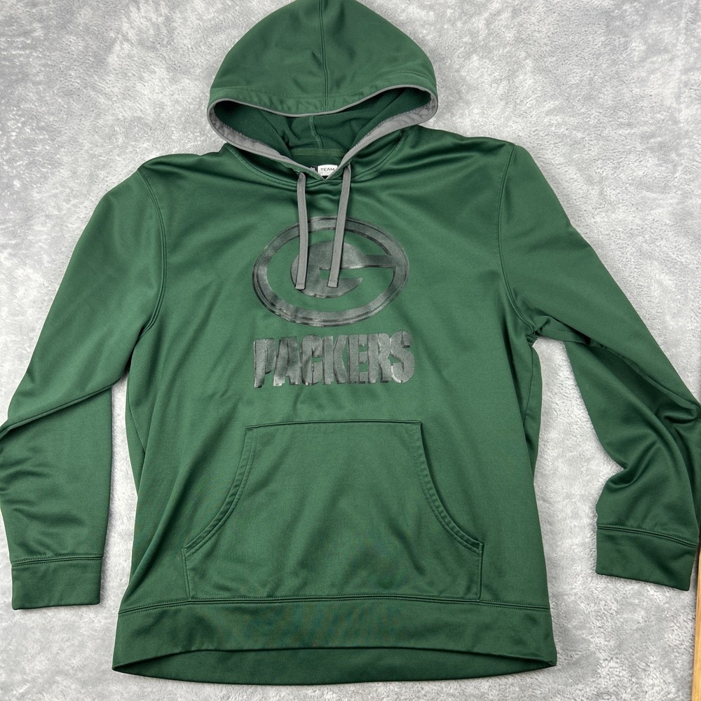 NFL Green‎ Bay Packers Men's Large Hoodie Hooded Sweatshirt Green
